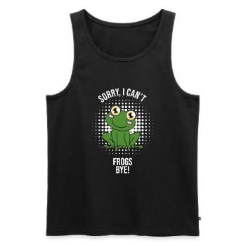 Frog Sorry I Can't Frogs Bye - Men's Premium Organic Tank Top - black - Front - AI Model Male 178 light (178cm)