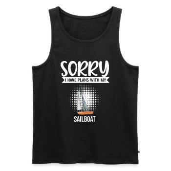 Sailboat Sorry I Have Plans With My Sailboat - Männer Premium Bio Tank Top - Schwarz - Vorne - Michal (187cm)