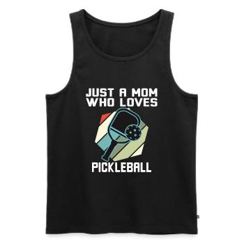 Just A Mom Who Loves Pickleball - Männer Premium Bio Tank Top - Schwarz - Vorne - Michal (187cm)