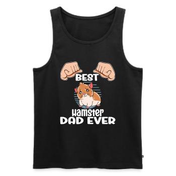Je préfère être avec mon hamster - Débardeur bio Premium Homme - noir - Devant - AI Model Male 178 light (178cm)