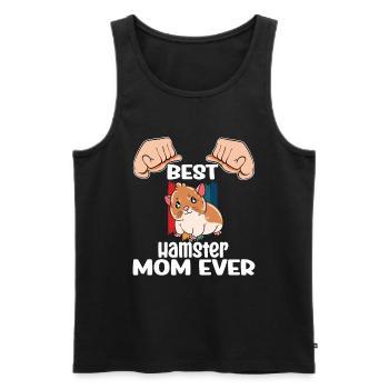 Je préfère être avec mon hamster - Débardeur bio Premium Homme - noir - Devant - AI Model Male 178 light (178cm)