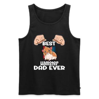 Je préfère être avec mon hamster - Débardeur bio Premium Homme - noir - Devant - Michal (187cm)
