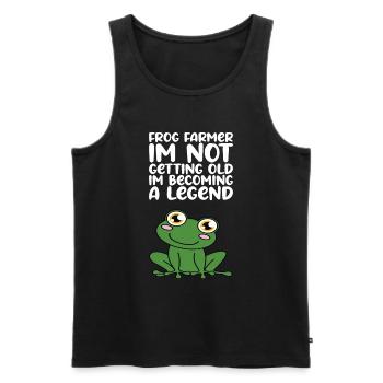 Frog I'm not getting old, I'm going to be a legend - Men's Premium Organic Tank Top - black - Front - Michal (187cm)