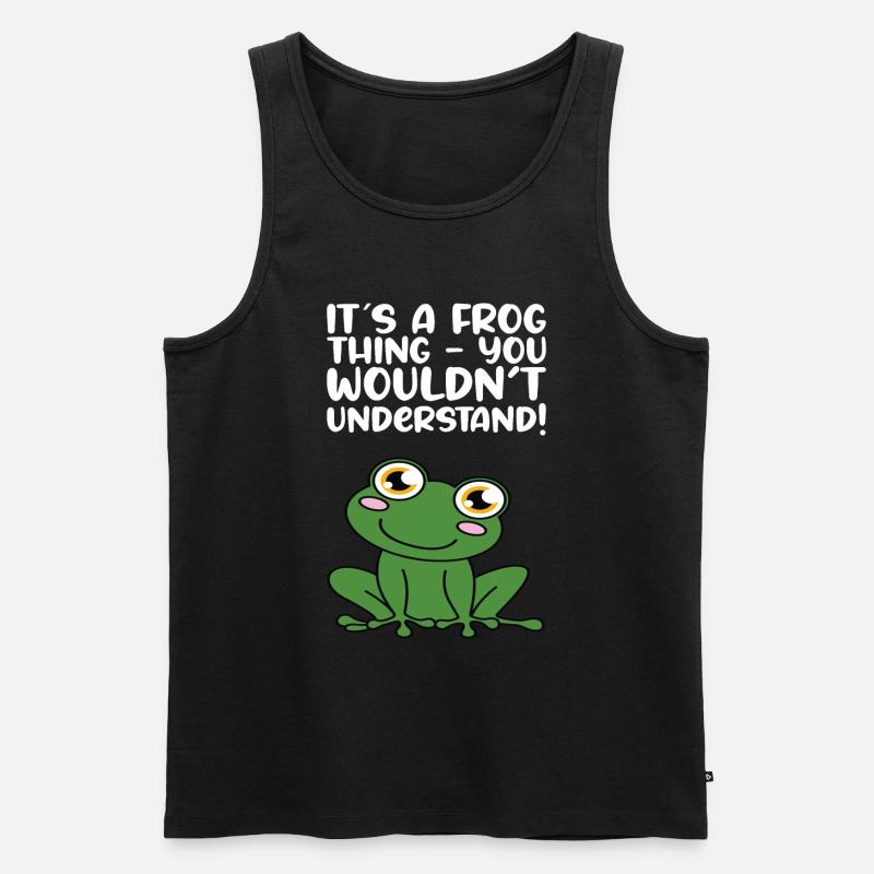 Une grenouille que vous ne comprendriez pas - Débardeur bio Premium Homme - noir