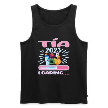 Tía 2023 Loading Tía - Männer Premium Bio Tank Top - Schwarz - Vorne - AI Model Male 178 light (178cm)