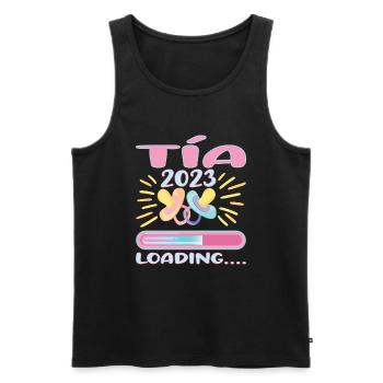 Tía 2023 Loading - Männer Premium Bio Tank Top - Schwarz - Vorne - AI Model Male 178 light (178cm)