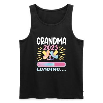 Grandma 2023 Loading - Men's Premium Organic Tank Top - black - Front - Michal (187cm)