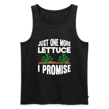 Just One More Lettuce I Promise - Männer Premium Bio Tank Top - Schwarz - Vorne - Michal (187cm)