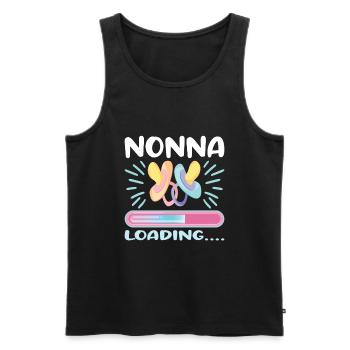 Nonna 2023 Nonna Loading.... - Männer Premium Bio Tank Top - Schwarz - Vorne - Michal (187cm)