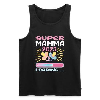 Super Mamma Loading... - Männer Premium Bio Tank Top - Schwarz - Vorne - Michal (187cm)