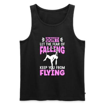 Don't Let The Fear Of Falling Keep You From Flying - Men's Premium Organic Tank Top - black - Front - AI Model Male 178 light (178cm)