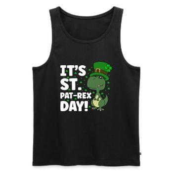 Dinosaure Saint-Patrick Dino - Débardeur bio Premium Homme - noir - Devant - Michal (187cm)