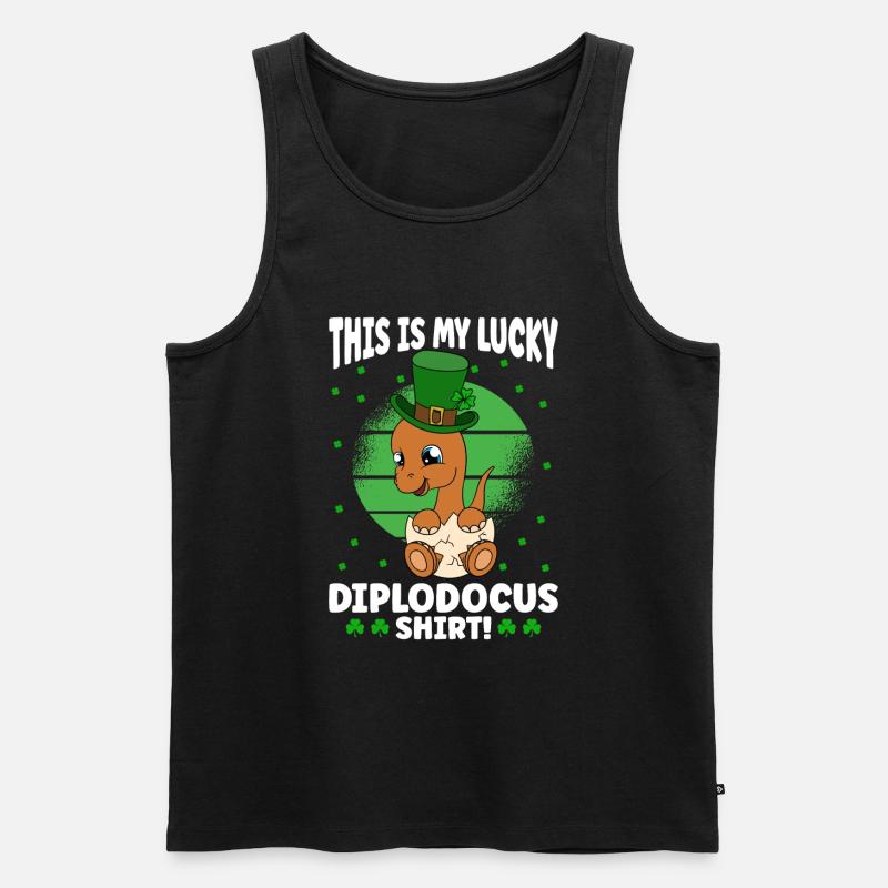 Dinosaurier St. Patrick's Day Dino - Männer Premium Bio Tank Top - undefined