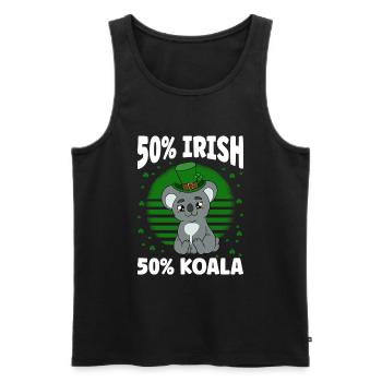 Niedlicher Koala mit Hut Saint Patrick's Day - Männer Premium Bio Tank Top - Schwarz - Vorne - Michal (187cm)