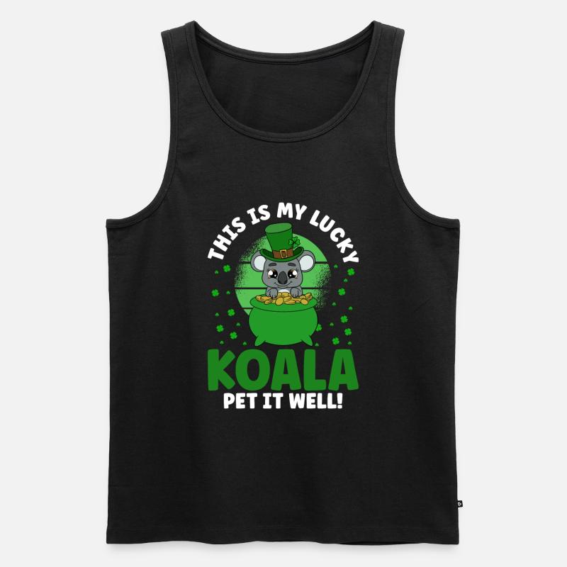 Mignon koala avec chapeau Saint-Patrick - Débardeur bio Premium Homme - undefined