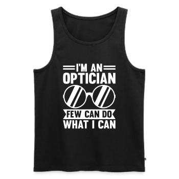 Optiker Sprüche Optometrist Augenarzt - Männer Premium Bio Tank Top - Schwarz - Vorne - AI Model Male 178 light (178cm)