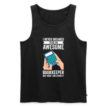 Bookkeeping Buchhalter Bookkeeper - Männer Premium Bio Tank Top - Schwarz - Vorne - AI Model Male 178 light (178cm)