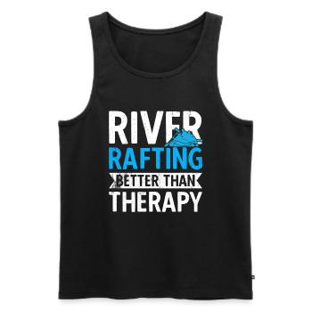 River Rafting Better Than Therapy - Men's Premium Organic Tank Top - black - Front - AI Model Male 178 light (178cm)