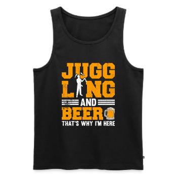 Juggling And Beer That's Why I'm Here - Men's Premium Organic Tank Top - black - Front - AI Model Male 178 light (178cm)