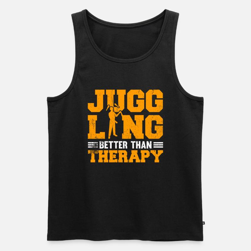 Juggling Better Than Therapy - Männer Premium Bio Tank Top - undefined