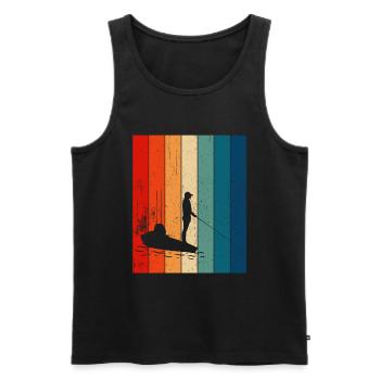 Kayak fishing and kayak fishing - Men's Premium Organic Tank Top - black - Front - Michal (187cm)
