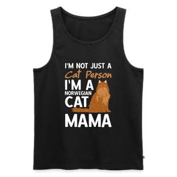 I'm Not Just A Cat Person I'm A Norwegian Cat Mama - Men's Premium Organic Tank Top - black - Front - Michal (187cm)