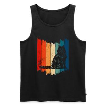 Norwegische Waldkatze Norwegian Forest Cat - Men's Premium Organic Tank Top - black - Front - Michal (187cm)