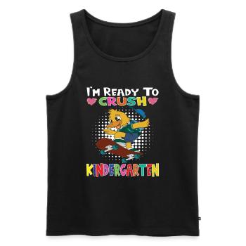Je suis prêt à écraser le canard de skateboard de maternelle - Débardeur bio Premium Homme - noir - Devant - Michal (187cm)