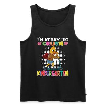 I'm Ready To Crush Kindergarten Duck With Scooter - Men's Premium Organic Tank Top - black - Front - Michal (187cm)