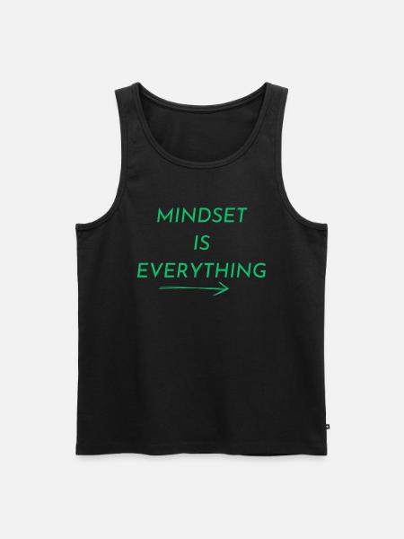 MINDSET IS EVERTHING - Männer Premium Bio Tank Top - Schwarz