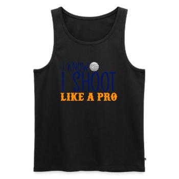 sports - Männer Premium Bio Tank Top - Schwarz - Vorne - Michal (187cm)