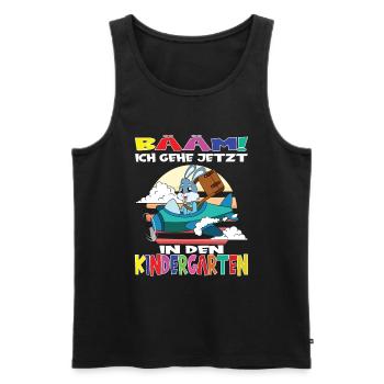 Kindergartenkind Hallo Kindergarten Ich Komme - Männer Premium Bio Tank Top - Schwarz - Vorne - Michal (187cm)