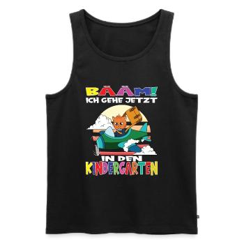 Kindergartenkind Hallo Kindergarten Ich Komme - Männer Premium Bio Tank Top - Schwarz - Vorne - Michal (187cm)
