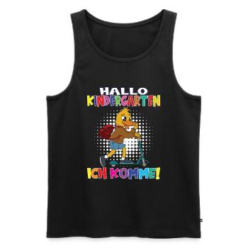Kindergartenkind Hallo Kindergarten Ich Komme - Männer Premium Bio Tank Top - Schwarz - Vorne - Michal (187cm)