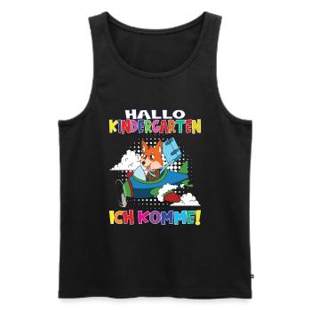 Kindergartenkind Hallo Kindergarten Ich Komme - Männer Premium Bio Tank Top - Schwarz - Vorne - Michal (187cm)