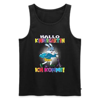 Kindergartenkind Hallo Kindergarten Ich Komme - Männer Premium Bio Tank Top - Schwarz - Vorne - Michal (187cm)