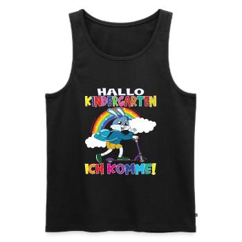 Kindergartenkind Hallo Kindergarten Ich Komme - Männer Premium Bio Tank Top - Schwarz - Vorne - Michal (187cm)