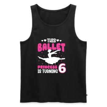 This ballet princess is turning 6 birthday - Men's Premium Organic Tank Top - black - Front - Michal (187cm)