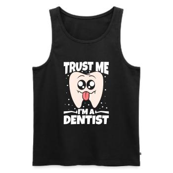 Trust Me I'm A Dentist - Men's Premium Organic Tank Top - black - Front - AI Model Male 178 light (178cm)
