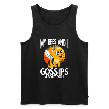 My Bees And I Gossips About You - Men's Premium Organic Tank Top - black - Front - Michal (187cm)