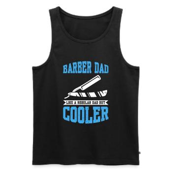 Barber Dad Like A Regular Dad But Cooler - Männer Premium Bio Tank Top - Schwarz - Vorne - AI Model Male 178 light (178cm)
