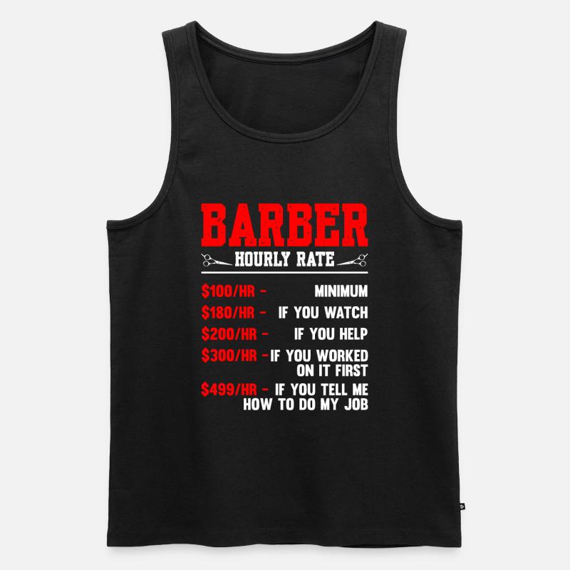 Barber Hourly Rate - Männer Premium Bio Tank Top - undefined