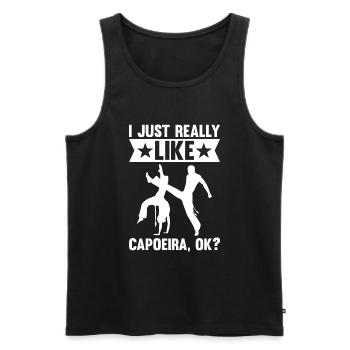 J’aime vraiment la capoeira ok - Débardeur bio Premium Homme - noir - Devant - Michal (187cm)