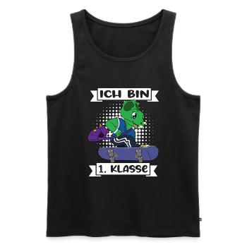 Ich Bin 1 Klasse Einschulung Schulanfang - Männer Premium Bio Tank Top - Schwarz - Vorne - AI Model Male 178 light (178cm)