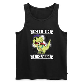 Ich Bin 1 Klasse Einschulung Schulanfang - Männer Premium Bio Tank Top - Schwarz - Vorne - AI Model Male 178 light (178cm)