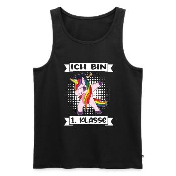 Ich Bin 1 Klasse Einschulung Schulanfang - Männer Premium Bio Tank Top - Schwarz - Vorne - AI Model Male 178 light (178cm)