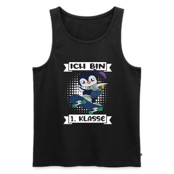 Ich Bin 1 Klasse Einschulung Schulanfang - Männer Premium Bio Tank Top - Schwarz - Vorne - AI Model Male 178 light (178cm)