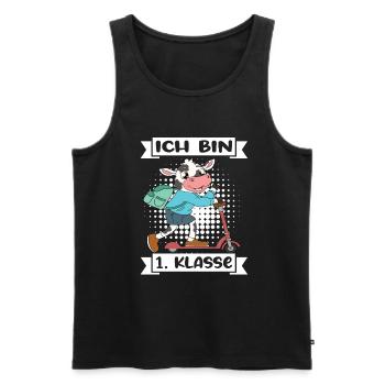 Ich Bin 1 Klasse Einschulung Schulanfang - Männer Premium Bio Tank Top - Schwarz - Vorne - AI Model Male 178 light (178cm)