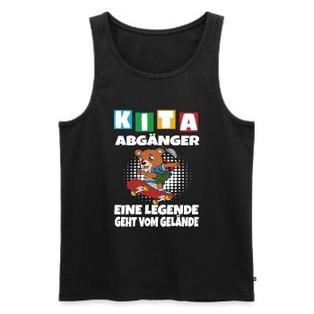 Kindergarten Abgänger Schulanfang Einschulung - Männer Premium Bio Tank Top - Schwarz - Vorne - AI Model Male 178 light (178cm)
