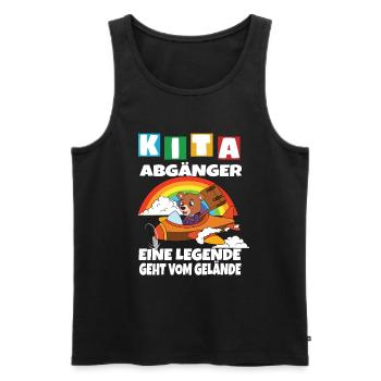 Kindergarten Abgänger Schulanfang Einschulung - Männer Premium Bio Tank Top - Schwarz - Vorne - AI Model Male 178 light (178cm)